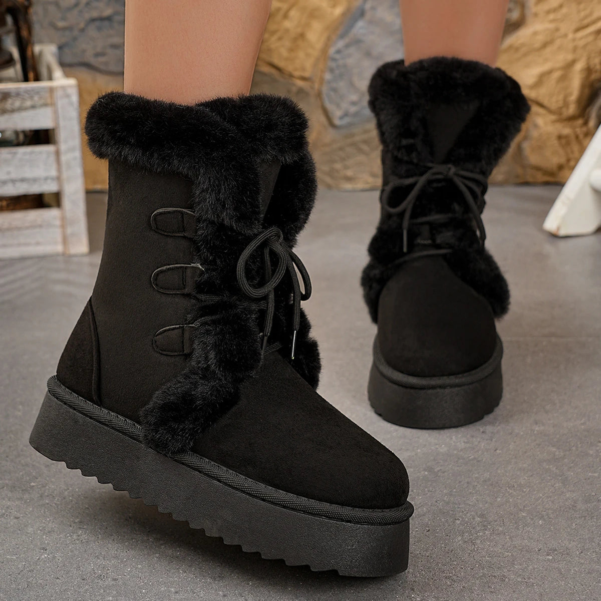 Fleece Lined Snow Boots