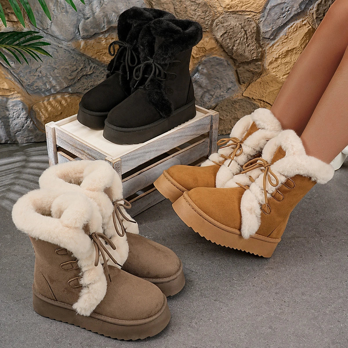 Fleece Lined Snow Boots