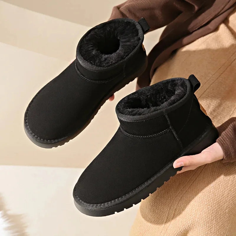 Fleece-Lined Slipper Boots